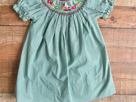 Rosalina Collections Green Smocked Christmas Dress- Size 18M Cheap