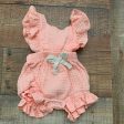 No Brand Baby Girl Pink Faux Drawstring Romper- Size ~0-3M (see notes) Online now