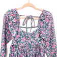 Asos Design Blue Corduroy Floral Pattern Dress With Tie Back- Size US 0 Online Hot Sale