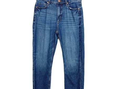 LOFT High Waist Straight Raw Hem Crop Jeans- Size 29 8  (Inseam 25 ) For Discount