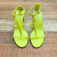 Vince Camuto Neon Green Ankle Strap Leather Heeled Sandals- Size 7 (see notes) Online now