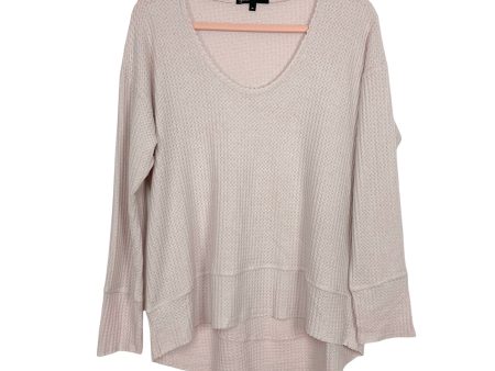 Gibson Light Pink Waffle Knit Lounge Top- Size M (We Have Matching Bottom!) Fashion