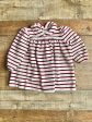 Busy Bees Red Striped Collared Long Sleeve Dress- Size 9M Hot on Sale