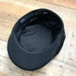 Asos Black Baker Boy Hat With Rope & Side Button Hot on Sale