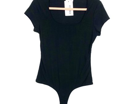 Pink Lily Black Have You Heard Thong Bodysuit NWT- Size M Online Sale