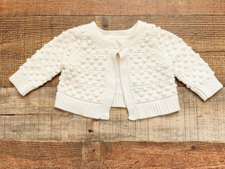 Baby Gap Cream Pom Pom Sweater Cardigan- Size 0-3M Online Sale