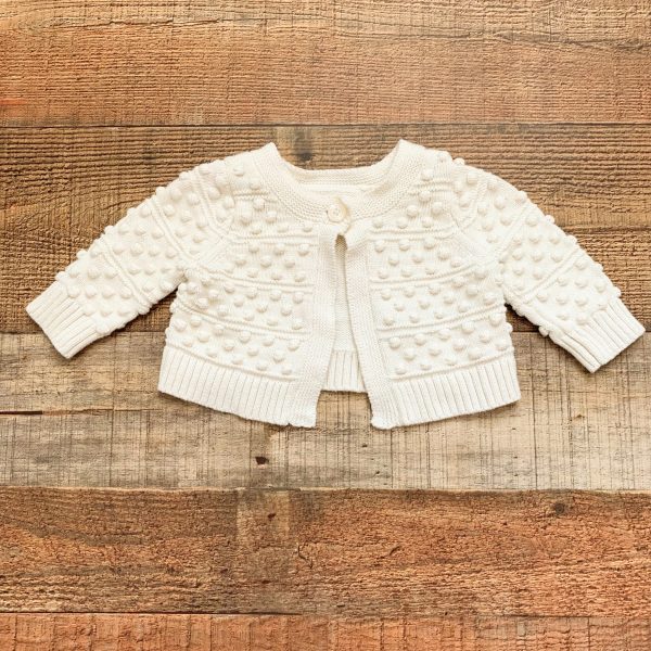 Baby Gap Cream Pom Pom Sweater Cardigan- Size 0-3M Online Sale