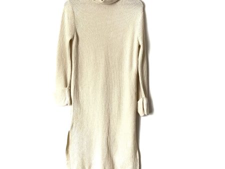 Everly Cream Turtleneck Sweater Dress with Side Slits- Size S (see notes) Online Sale