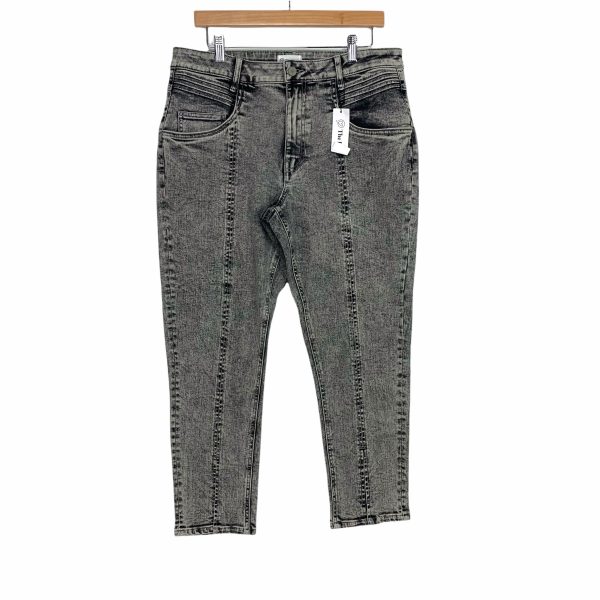 Amazon The Drop Ice Gray Front Seams and Slit Jeans NWT- Size 32 (Inseam 26”, sold out online) on Sale