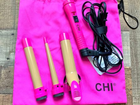 Chi Triple Curl Pink Interchangeable 3-in-1 Curling Iron (LIKE NEW, sold out online) on Sale