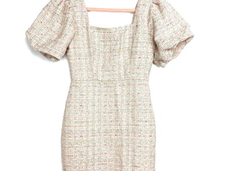 Glam Sesh Cream Tweed Puff Sleeve Dress NWT- Size S Online