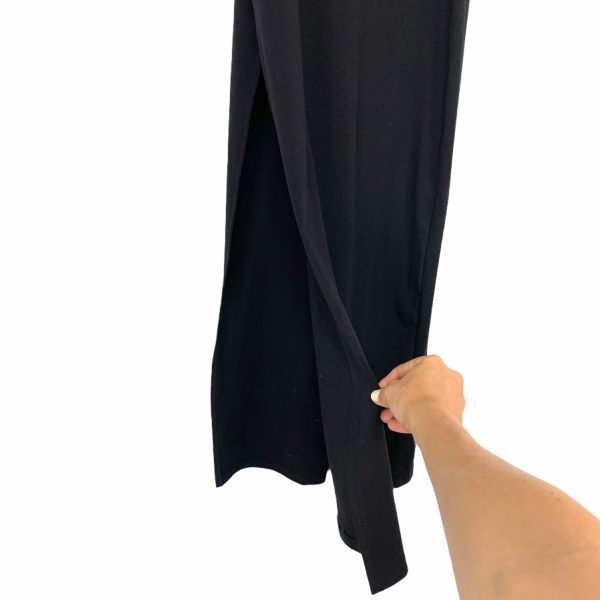 No Brand Black Fitted Front Slit Sleeveless Maxi Dress- Size M Online