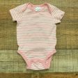 Hanna Andersson Pink and White Organic Cotton Striped Onesie- Size 0-3M Fashion