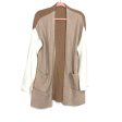 Miracle Tan and Cream Front Pocket Cardigan- Size S M (see notes) Cheap