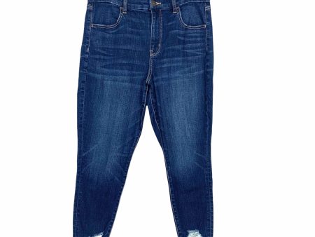 American Eagle Ne(x)t Level Stretch Curvy Hi-Rise Jegging Crop Distressed Jeans- Size 12 Short  (Inseam 24”) on Sale