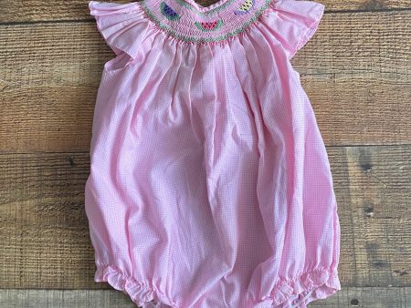 Rosalina Collections Watermelon Smocked Romper- Size 6M Hot on Sale