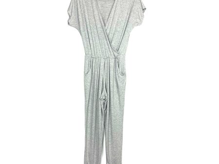 Gibson Look Grey Surplice Wrap Jogger Jumpsuit- Size XXS For Discount