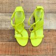 Vince Camuto Neon Green Ankle Strap Leather Heeled Sandals- Size 7 (see notes) Online now