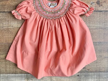 Rosalina Collections Orange Smocked Dress- Size 9M Discount