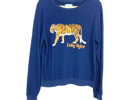 Judith March Navy Blue Easy Tiger Graphic Top- Size S Cheap