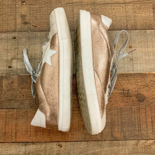 Vici Tan Metallic Sneakers With New Laces- Size 10 Fashion