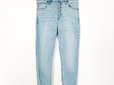 Abercrombie & Fitch High Rise Super Skinny Distressed Ankle Button Up Jeans- Size 28 (Inseam 23.5 ) Online Sale