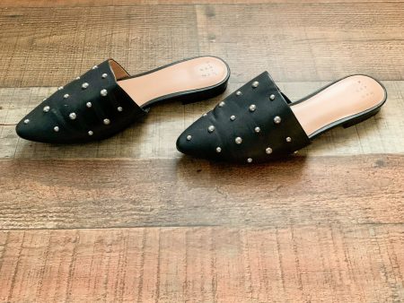 A New Day Black Studded Mules- Size 7.5 Online Hot Sale