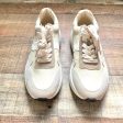 White Raven Tan White Suede Like Sneakers- Size 8.5 (Like New!) Supply