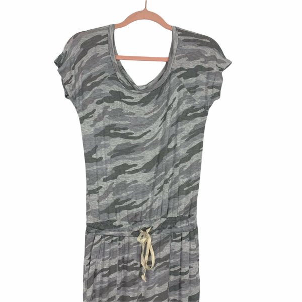 Elan Grey Camo Drawstring Waist Jumpsuit NWT- Size S Cheap