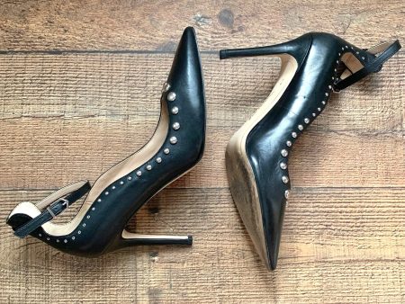 Sam Edelman Black Studded Ankle Wrap Heels- Size 9 (See Notes) Supply