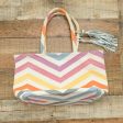 Wknd Wyfr Tan Multicolor Chevron Tote Bag With Tassels (See Notes) Online