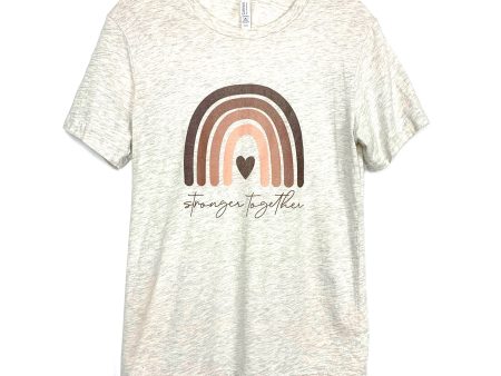 Bella + Canvas Cream Heathered Multicolor Rainbow  Better Together  T-Shirt- Size M Hot on Sale