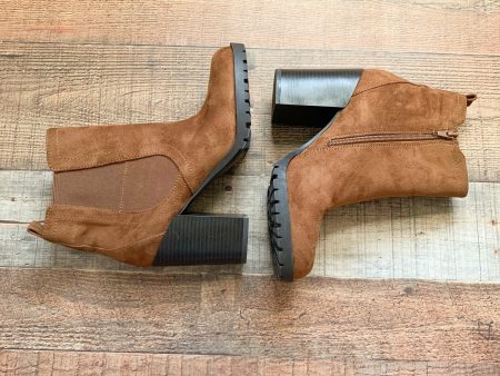 Ana Brown Suede Like Booties- Size 9 (In Great Condition!) Online