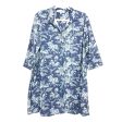 Tuckernuck Blue Floral Print Button Up Dress- Size XL Online now