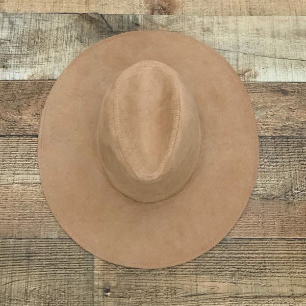 No Brand (Shop the Mint) Camel Suede Like Wide Brim Hat For Cheap