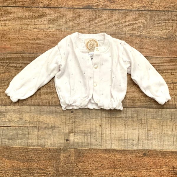 The Beaufort Bonnet Company White Button Up Cardigan Sweater- Size 6-12M For Discount