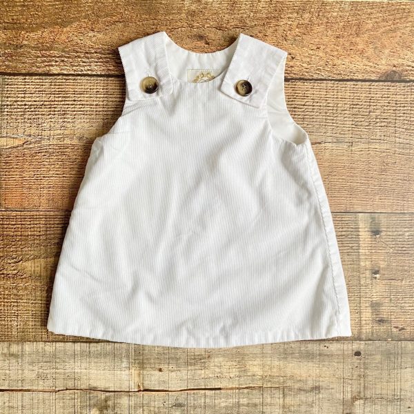 The Beaufort Bonnet Company White Corduroy Jumper- Size 12-18M Online Hot Sale