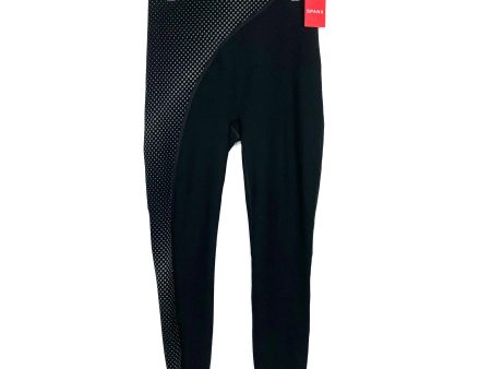 SPANX Black Asymmetrical Reflective Leggings NWT- Size S (Inseam 22.5” - We Have Matching Top!) For Cheap