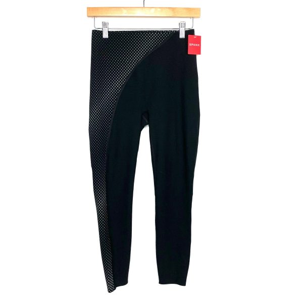 SPANX Black Asymmetrical Reflective Leggings NWT- Size S (Inseam 22.5” - We Have Matching Top!) For Cheap