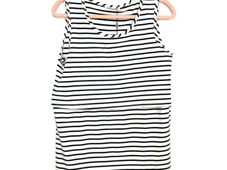 Small Show Black White Striped Nursing Top NWT- Size M Cheap