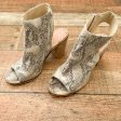 Very Volatile Snake Skin Side Zip Block Heel Shoes- Size 6 For Cheap