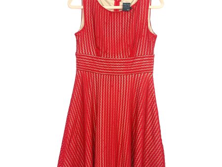 Gabby Skye Red Lace Overlay Sleeveless Dress- Size 8 Fashion