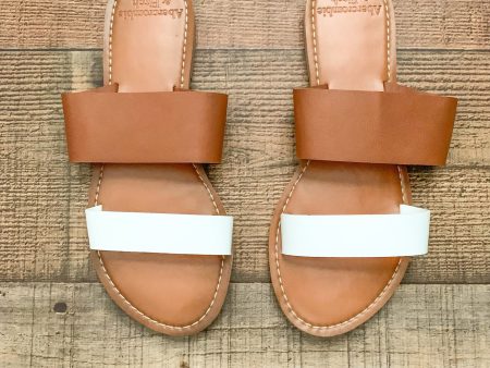 Abercrombie & Fitch White Camel Sandals- Size ~7 (See Notes!) Hot on Sale