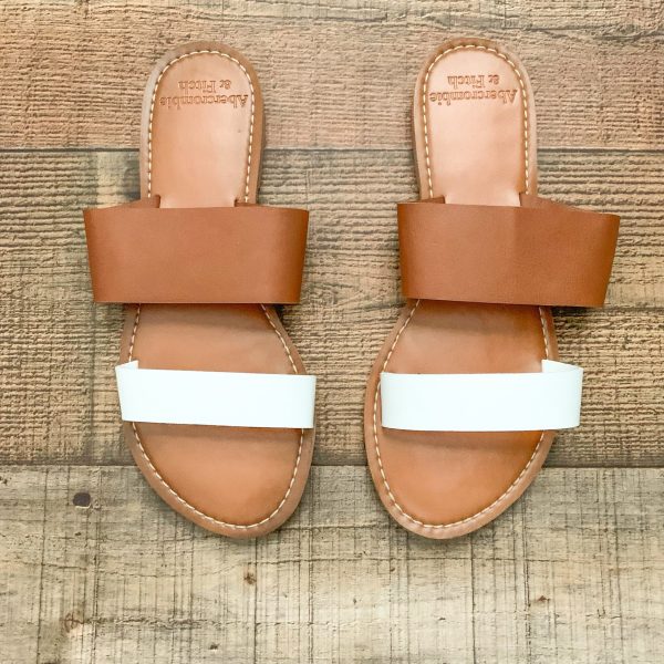 Abercrombie & Fitch White Camel Sandals- Size ~7 (See Notes!) Hot on Sale