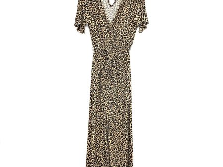 Ces Femme Animal Print Surplice Belted Jumpsuit- Size M Online