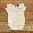 Janie and Jack White Ribbed Ruffle Onesie- Size 0-3M Online Sale