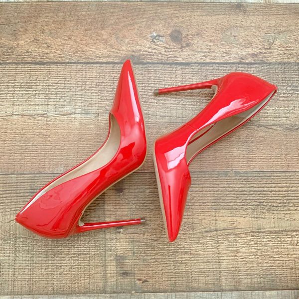 Steve Madden Red Patent Leather Heels- Size 7 (Great Condition) Supply