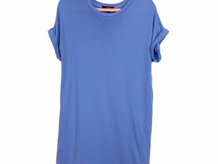 Forever 21 Blue Cuffed T-Shirt Dress- Size S Online