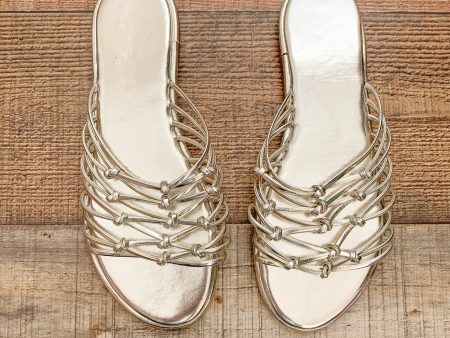 No Brand Gold Metallic Sandals- Size 37 (Like New Condition!) Online Hot Sale