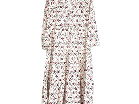 Aly Daly Cream Printed Long Sleeve Maxi Dress- Size S For Cheap